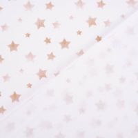 Baumwolljersey Jerseystoff Sternchen weiß beige 1.50m Breite