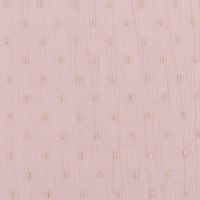 Baumwollstoff Crinkle Dobby Lurex rosa goldfarbig 1.35m Breite