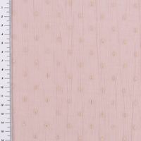 Baumwollstoff Crinkle Dobby Lurex rosa goldfarbig 1.35m Breite