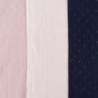 Baumwollstoff Crinkle Dobby Lurex dunkelblau goldfarbig 1.35m Breite