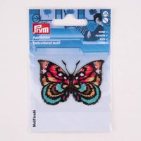 Prym Applikation Schmetterling selbstklebend aufbügelbar pink mint bunt 65x46mm