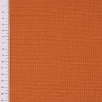 Dekostoff Baumwolle über Waffelrelief Kästchenstruktur burnt orange