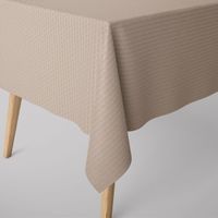 SCHÖNER LEBEN. Tischdecke Jacquard Punkte beige dunkelbeige