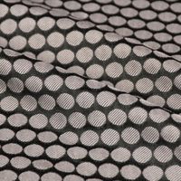 SCHÖNER LEBEN. Kissenhülle Jacquard Punkte schwarz silbergrau