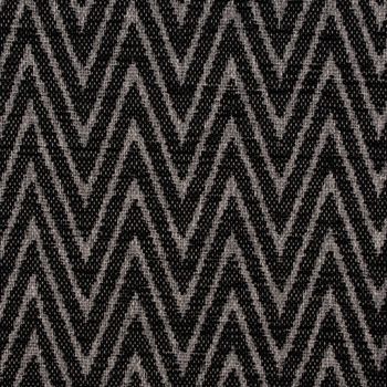 Polsterstoff Dekostoff Flachgewebe Mira Chevron schwarz hellgrau 1.40m