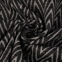 Polsterstoff Dekostoff Flachgewebe Mira Chevron schwarz hellgrau 1.40m