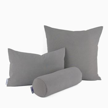 SCHÖNER LEBEN. Kissenhülle Outdoor uni grau div. Größen