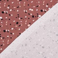 Baumwollstoff Webware Terrazzo terracotta 1.47m Breite