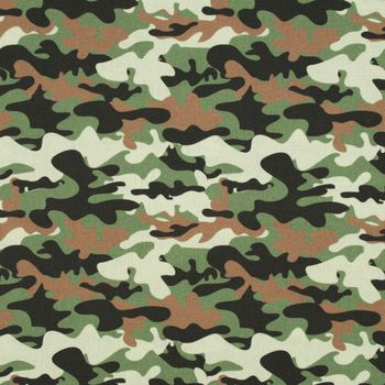 Baumwollstoff Webware Camouflage grün 1.47m Breite