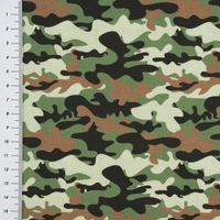 Baumwollstoff Webware Camouflage grün 1.47m Breite