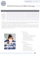 Meine Herzenswelt Kinder Schnittmuster Sweatjacke dein Paco Papierschnittmuster Gr. 74-176