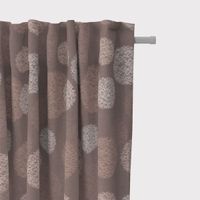 SCHÖNER LEBEN. Vorhang Jacquard Satinlook Kreise rosenholz beige 245cm