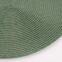 Platzset Flechtoptik rund Kunststoff grün 38cm