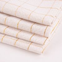 Stoffservietten Tyra Karo aus 100% Baumwolle 4 Stück 40x40cm cremeweiß goldfarbig