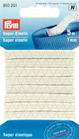 Prym 5m Super Elastic Gummiband 7mm weiß