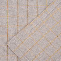 Stoffservietten Tyra Karo aus 100% Baumwolle 4 Stück 40x40cm grau goldfarbig