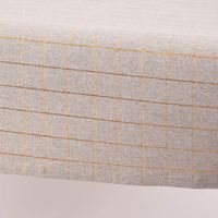 Tischdecke Tyra Karo grau goldfarbig 150x200cm