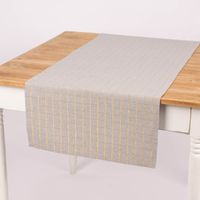 Tischläufer Tyra Karo grau goldfarbig 45x150cm