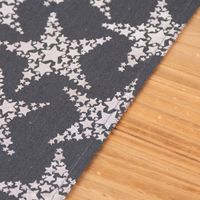 Tischläufer Stars Sterne Foliendruck dunkelgrau silberfarbig 42x150cm