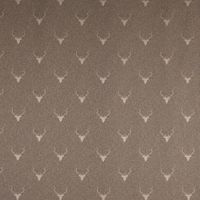 SCHÖNER LEBEN. Tischläufer Jacquard Hirschkopf Geweih braun beige