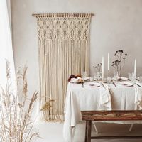 Makramee Wandbehang beige natur 95x171cm