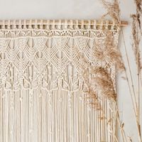 Makramee Wandbehang beige natur 95x171cm