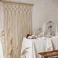 Makramee Wandbehang beige natur 95x171cm