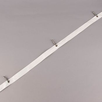 Gurtband mit Karabinerhaken weiß silberfarbig Breite: 3cm