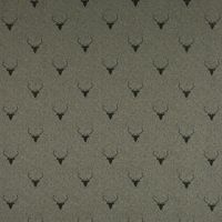 Kissenhülle Jacquard Hirschkopf grün dunkelgrün SCHÖNER LEBEN.