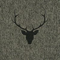 Tischläufer Jacquard Hirschkopf grün dunkelgrün SCHÖNER LEBEN.