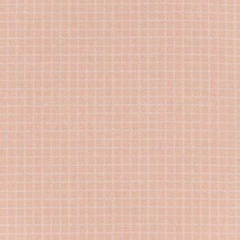 Tischdeckenstoff besch. Baumwolle Enduit Gitter Karo beige 1.45m