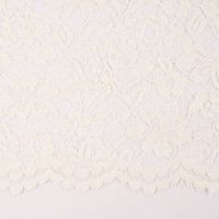Spitzenstoff floral beidseitige Bogenkante uni in verschiedenen Farben 1.46m Breite