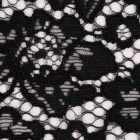 Spitzenstoff floral beidseitige Bogenkante uni in verschiedenen Farben 1.46m Breite