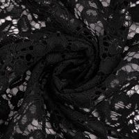 Spitzenstoff floral beidseitige Bogenkante uni in verschiedenen Farben 1.46m Breite