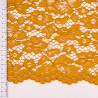 Spitzenstoff floral beidseitige Bogenkante uni in verschiedenen Farben 1.46m Breite