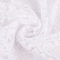 Spitzenstoff floral beidseitige Bogenkante uni in verschiedenen Farben 1.46m Breite