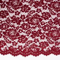 Spitzenstoff floral beidseitige Bogenkante uni in verschiedenen Farben 1.46m Breite