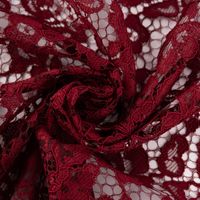 Spitzenstoff floral beidseitige Bogenkante uni in verschiedenen Farben 1.46m Breite