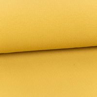 Baumwolljersey Jerseystoff Rib Jersey Rippenstruktur uni 1.45m Breite currygelb