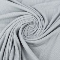 Baumwolljersey Jerseystoff Rib Jersey Rippenstruktur uni 1.45m Breite hellblau