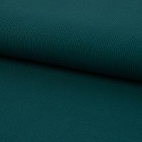 Baumwolljersey Jerseystoff Rib Jersey Rippenstruktur uni 1.45m Breite petrol