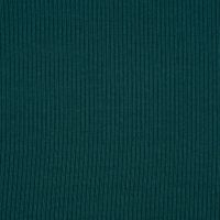 Baumwolljersey Jerseystoff Rib Jersey Rippenstruktur uni 1.45m Breite petrol