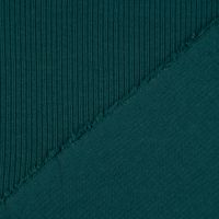 Baumwolljersey Jerseystoff Rib Jersey Rippenstruktur uni 1.45m Breite petrol
