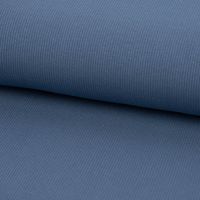 Baumwolljersey Jerseystoff Rib Jersey Rippenstruktur uni 1.45m Breite blau