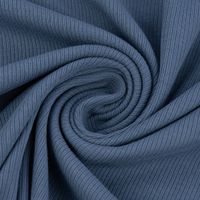 Baumwolljersey Jerseystoff Rib Jersey Rippenstruktur uni 1.45m Breite blau