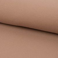 Baumwolljersey Jerseystoff Rib Jersey Rippenstruktur uni 1.45m Breite taupe