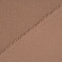 Baumwolljersey Jerseystoff Rib Jersey Rippenstruktur uni 1.45m Breite taupe