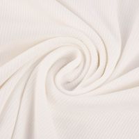 Baumwolljersey Jerseystoff Rib Jersey Rippenstruktur uni 1.45m Breite ecru