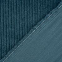 Cord Baumwolle Bekleidungsstoff Dekostoff 4.5W grob uni blau 1.4m