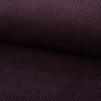Cord Baumwolle Bekleidungsstoff Dekostoff 4,5W grob uni aubergine 1,4m